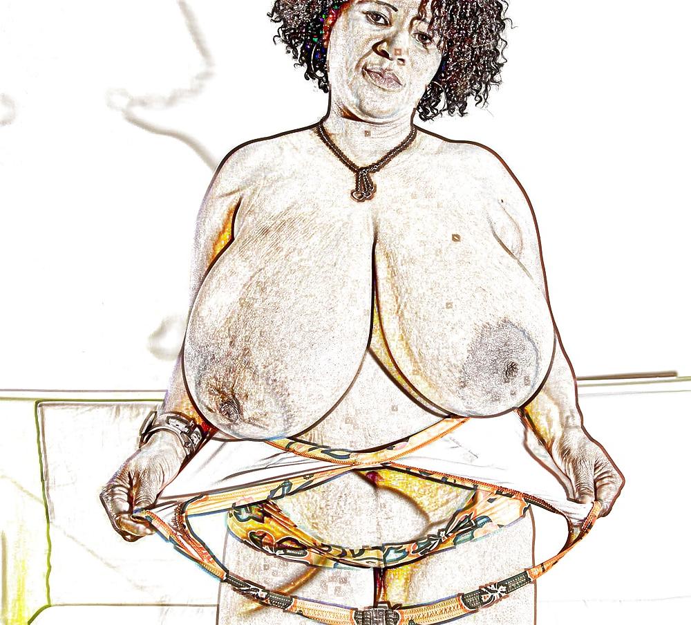 25P Black majic BOOBS art