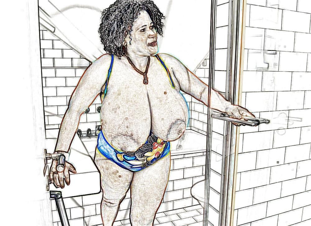 25P Black majic BOOBS art