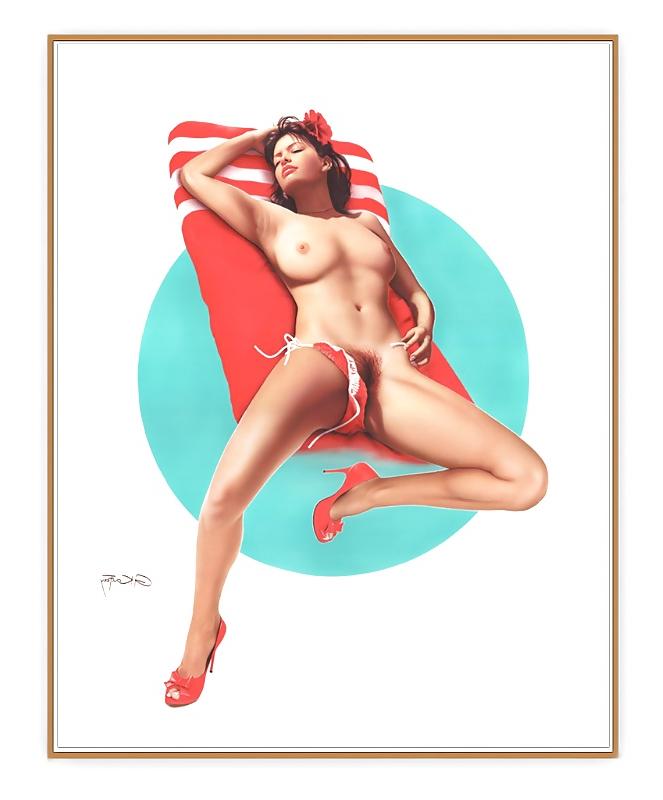 25P Pin -Up Art by Gennadiy Koufay