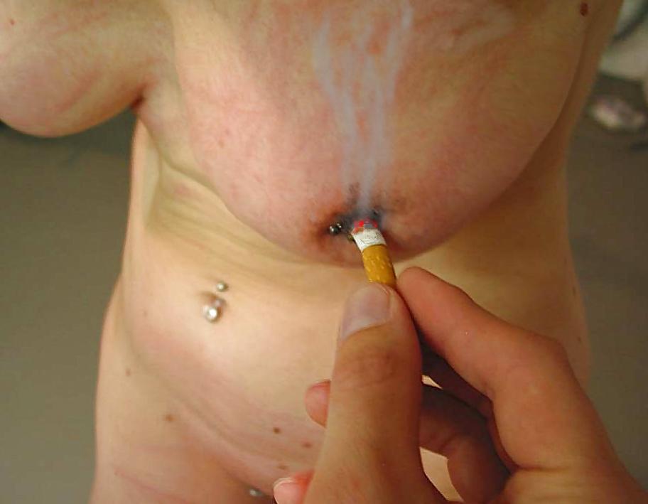 25P Burning tits cigarette