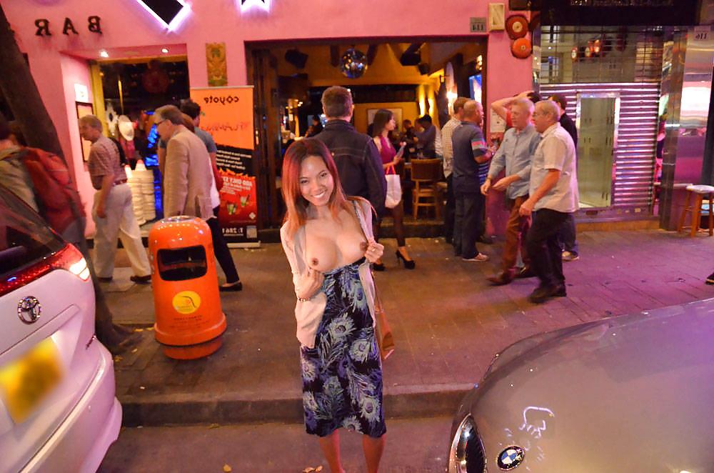 25P Cute girls outdoors and public