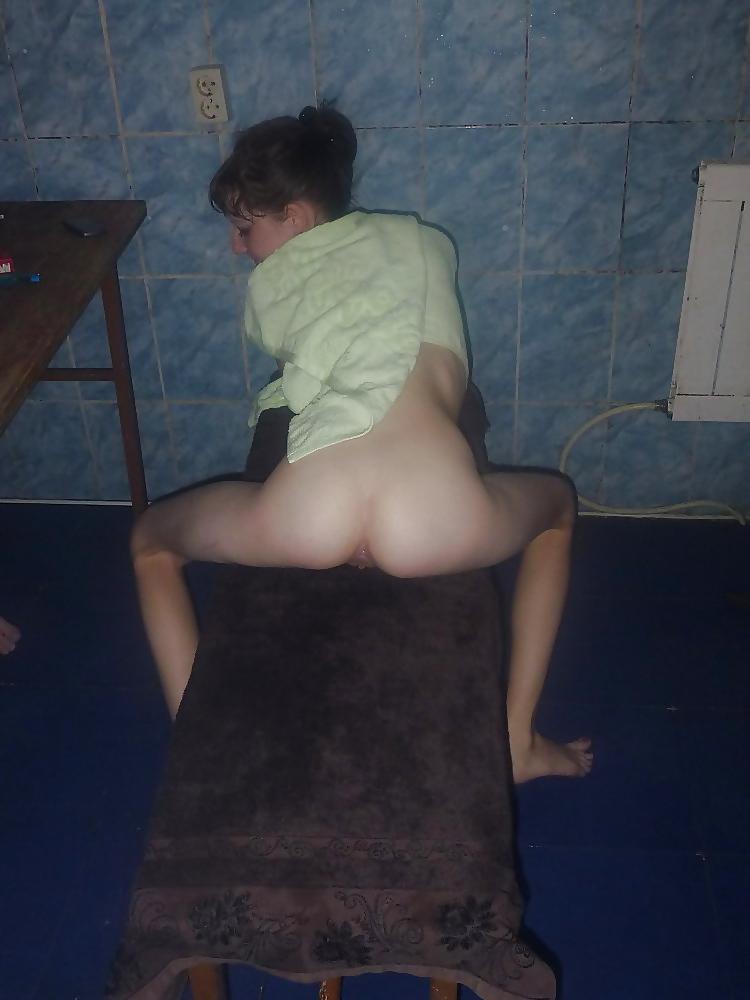 22P Cute russian slim girl Elena in sauna