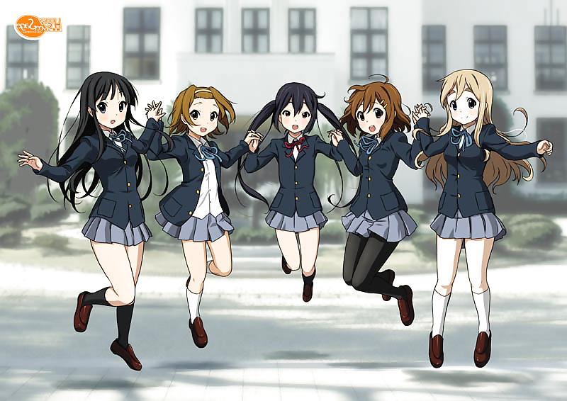 24P 0176 -Cartoon SchoolGirls Art Graphics- School uniform -01-