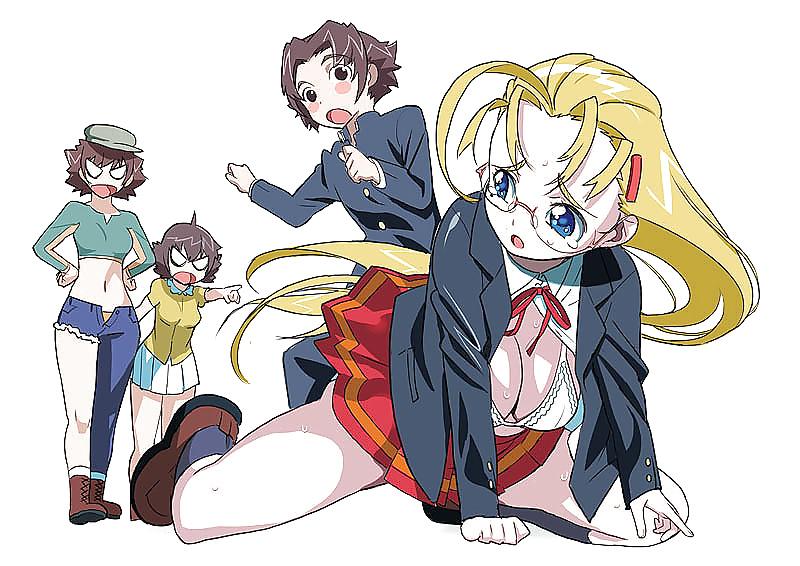 24P 0176 -Cartoon SchoolGirls Art Graphics- School uniform -01-