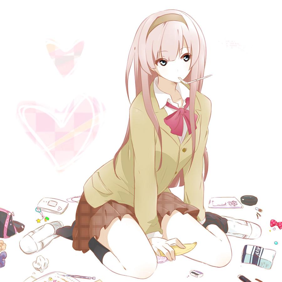 24P 0176 -Cartoon SchoolGirls Art Graphics- School uniform -01-