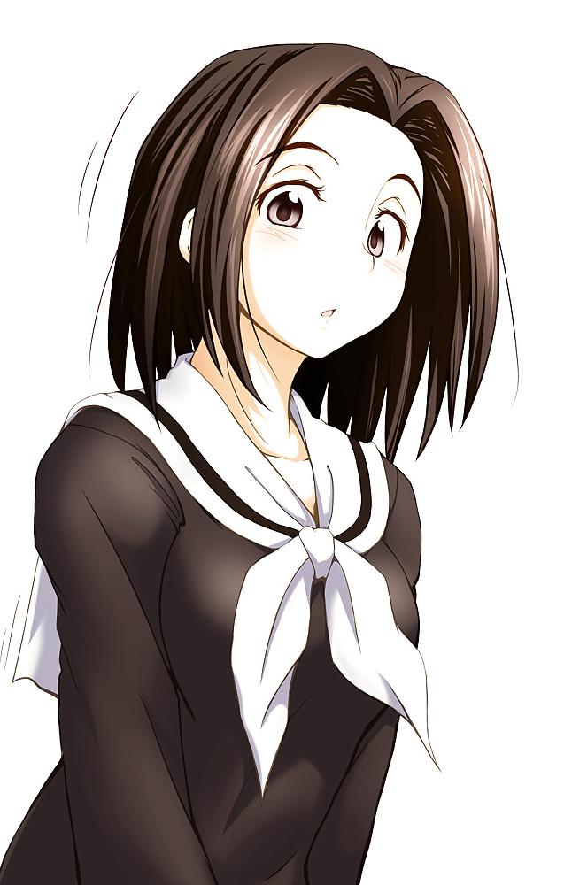 24P 0176 -Cartoon SchoolGirls Art Graphics- School uniform -01-
