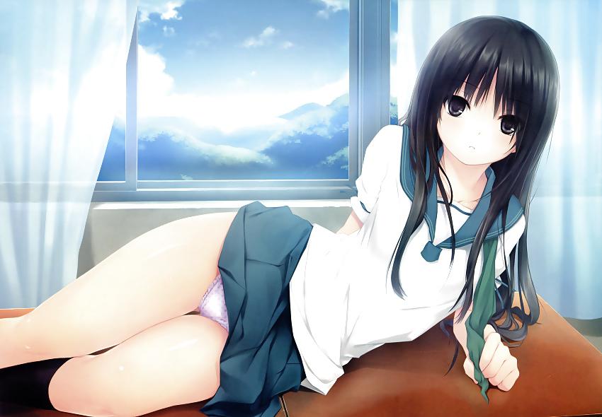 24P 0176 -Cartoon SchoolGirls Art Graphics- School uniform -01-