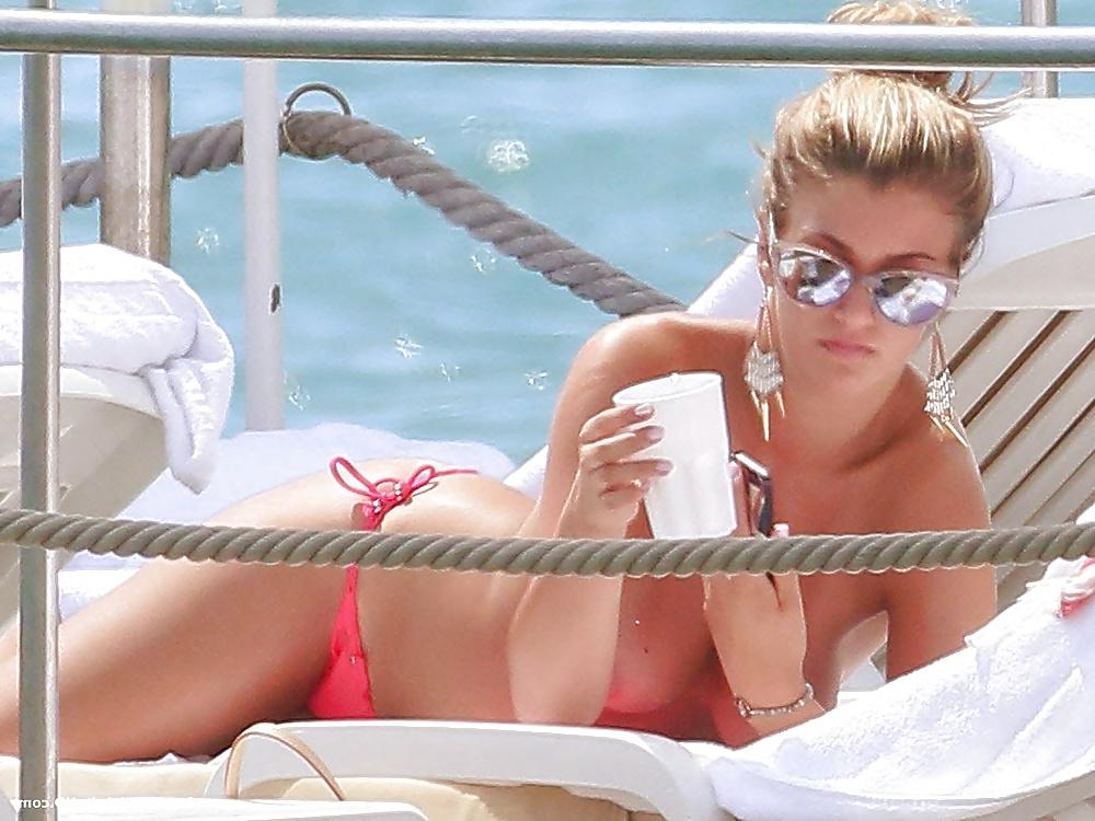 12P Amy Willerton Topless on the Yacht in Cannes