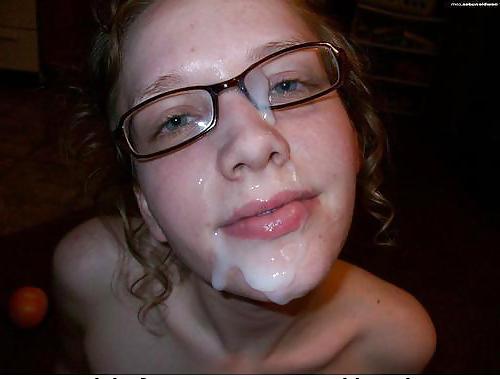 25P Cute in cum glasses - part 1
