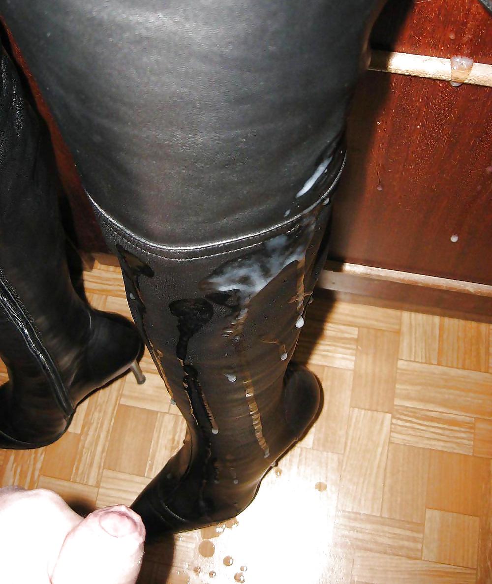 10P You're allowed to cum only on my boots fucking bitch!