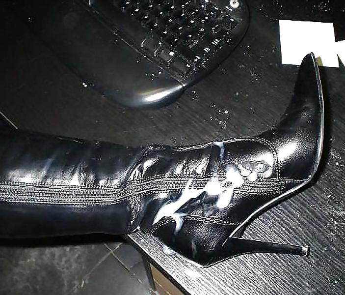 10P You're allowed to cum only on my boots fucking bitch!