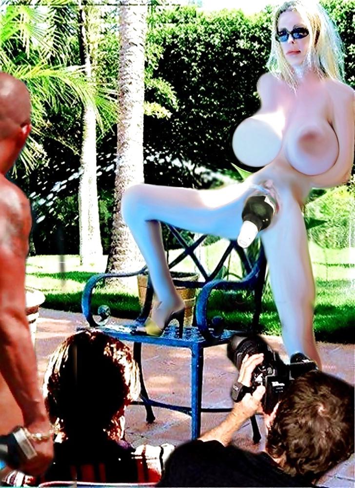 25P Standing naked on high heels in public 1