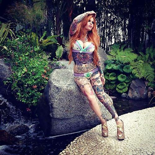 22P Inked Redhead Goddess - Mary Leigh Maxwell