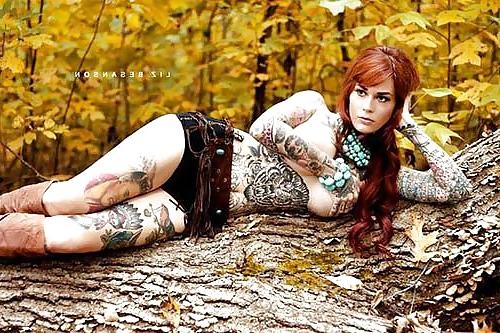 22P Inked Redhead Goddess - Mary Leigh Maxwell