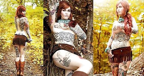 22P Inked Redhead Goddess - Mary Leigh Maxwell