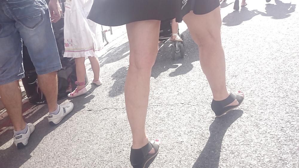 22P Candid heels feet and legs 1
