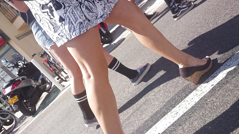22P Candid heels feet and legs 1
