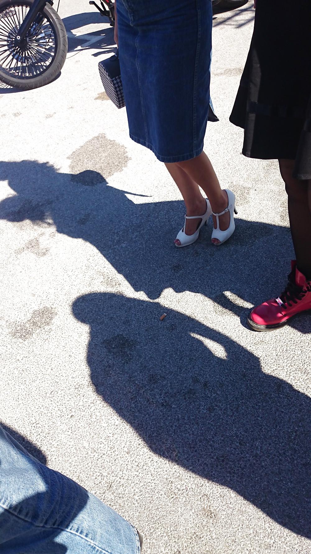 22P Candid heels feet and legs 1