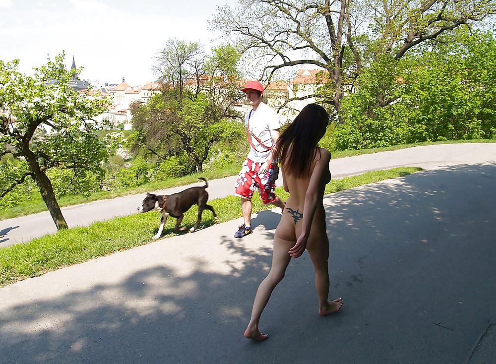 12P Wife naked and barefoot in public