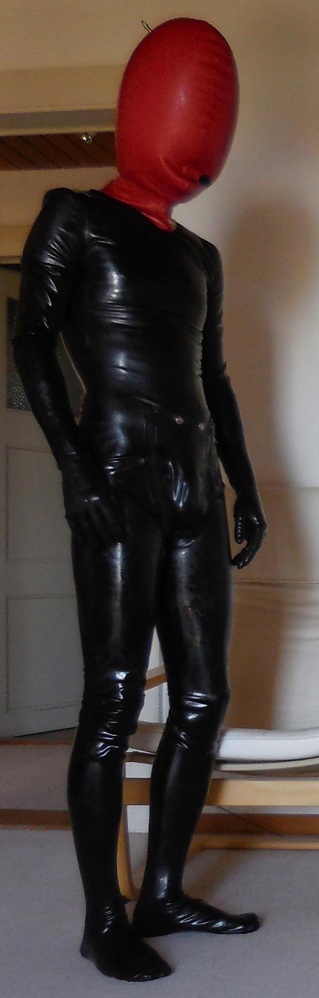 14P Black catsuit play
