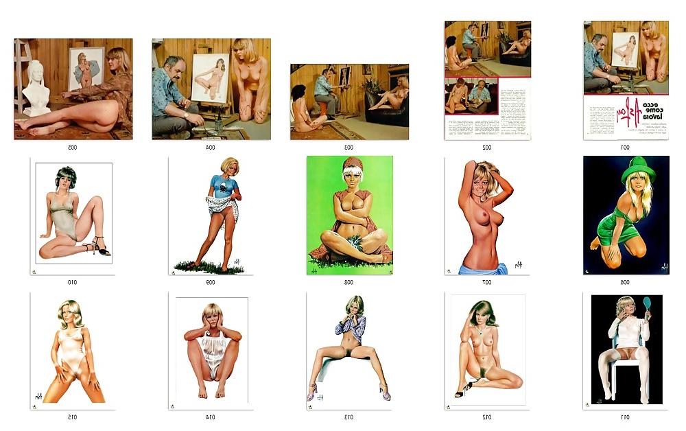 16P Vintage lady's & French Art-num-001