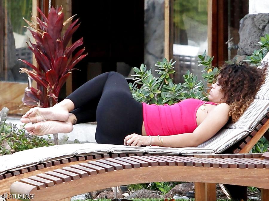 25P Rihanna's sexy, pale soles and gorgeous caramel feet. 