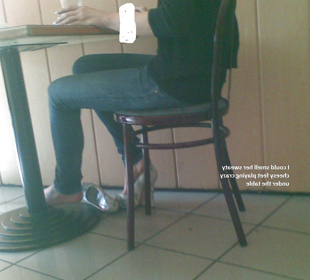 5P Her nasty cheesy feet let me cum so hard