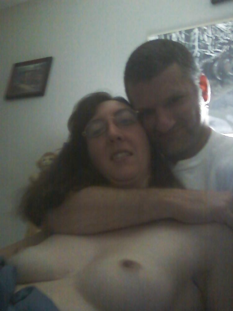 8P My hot wife topless in bed 