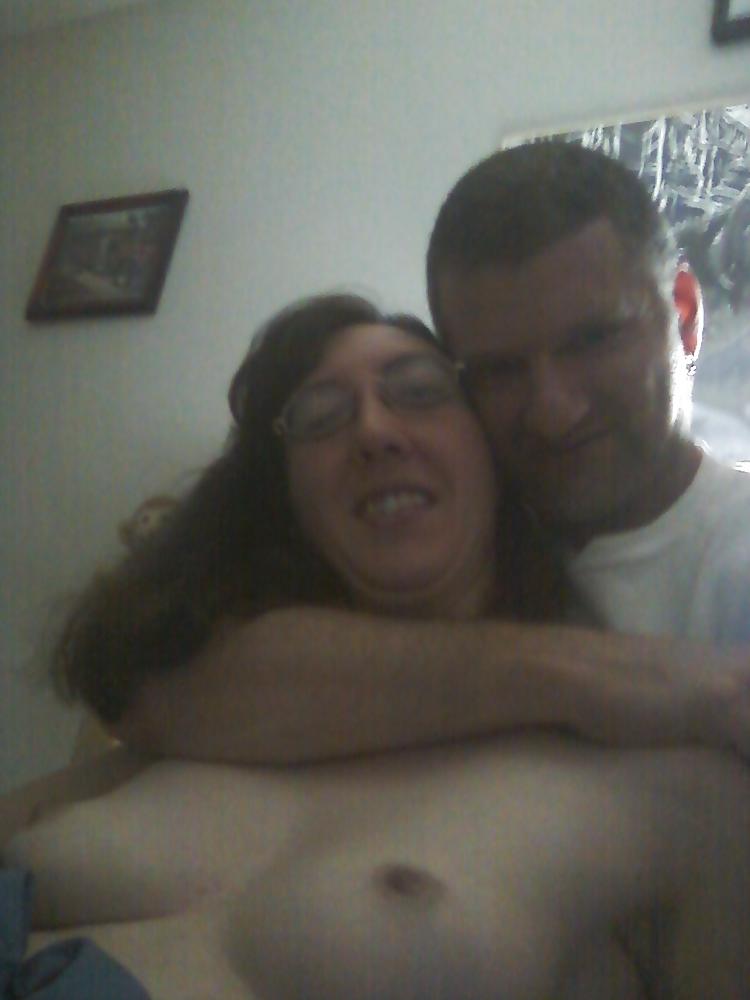 8P My hot wife topless in bed 