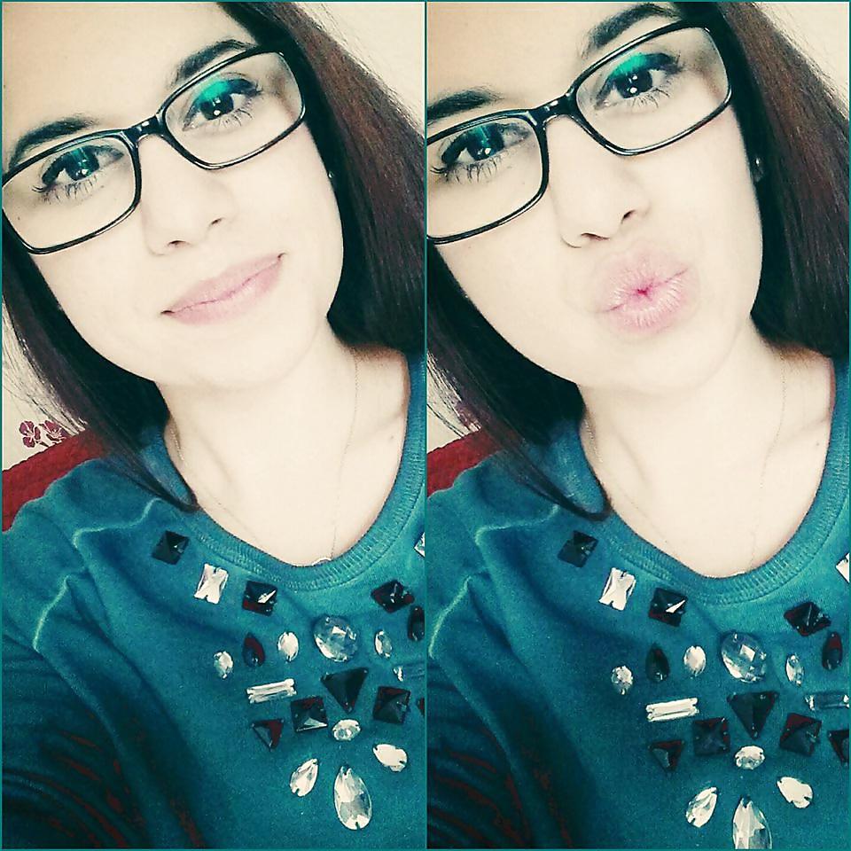 21P Turksih teen with glasses and a tight body! Is she a virgin?