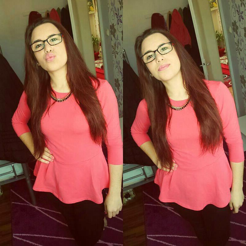 21P Turksih teen with glasses and a tight body! Is she a virgin?