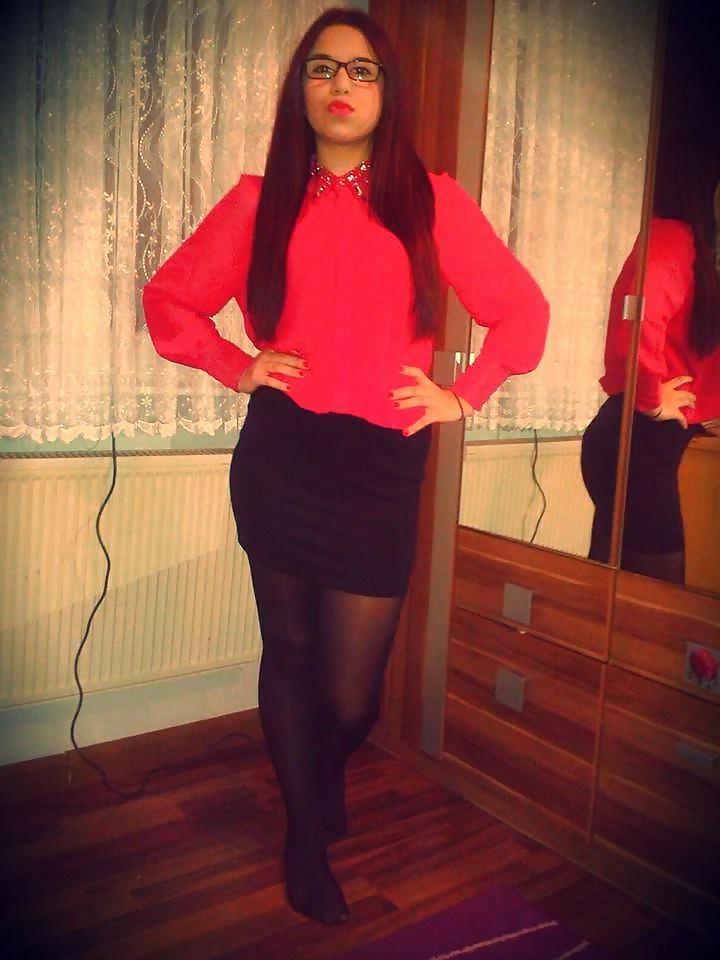 21P Turksih teen with glasses and a tight body! Is she a virgin?