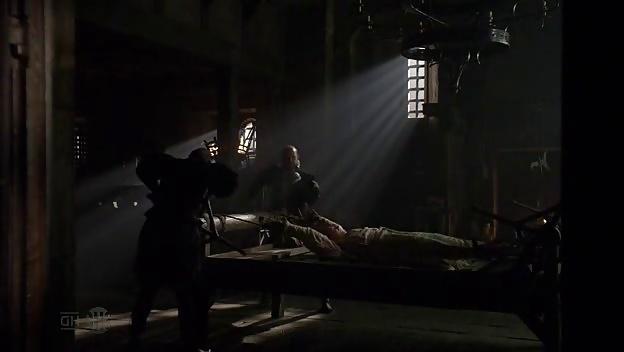 10P Female Victim on the medieval torture rack