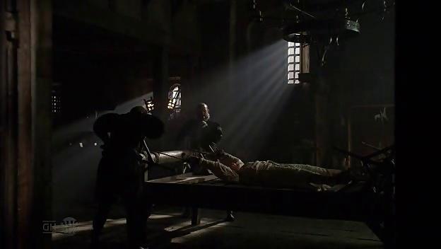 10P Female Victim on the medieval torture rack