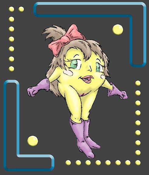 25P 0180- Cartoon Art Comix - Ms.Pac-Man ))