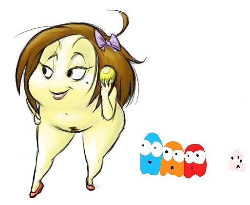 25P 0180- Cartoon Art Comix - Ms.Pac-Man ))