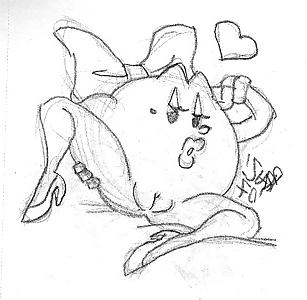 25P 0180- Cartoon Art Comix - Ms.Pac-Man ))