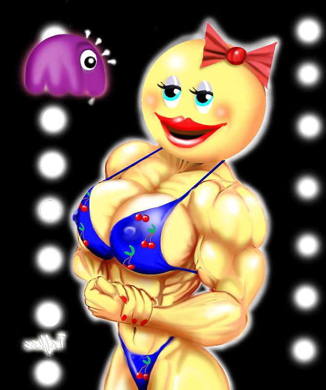 25P 0180- Cartoon Art Comix - Ms.Pac-Man ))