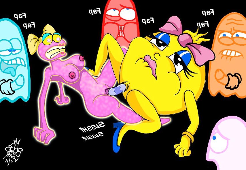 25P 0180- Cartoon Art Comix - Ms.Pac-Man ))