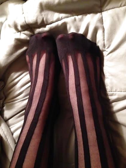 25P Nylons, Feet, Painted Toes! Fun with the wife!