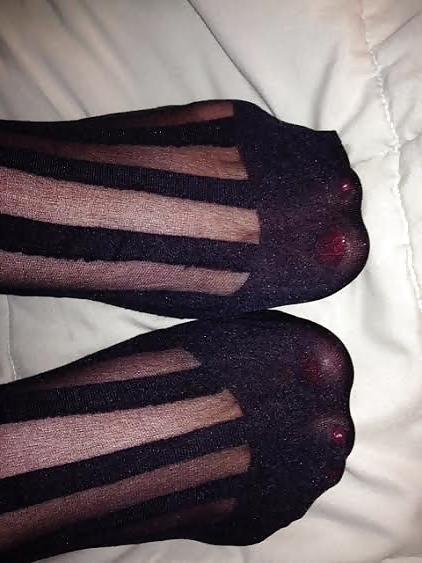 25P Nylons, Feet, Painted Toes! Fun with the wife!