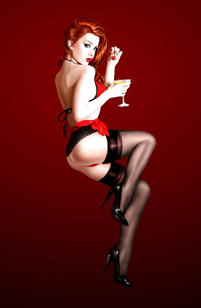 25P Pin-Up-Kunst von Jessica Dougherty