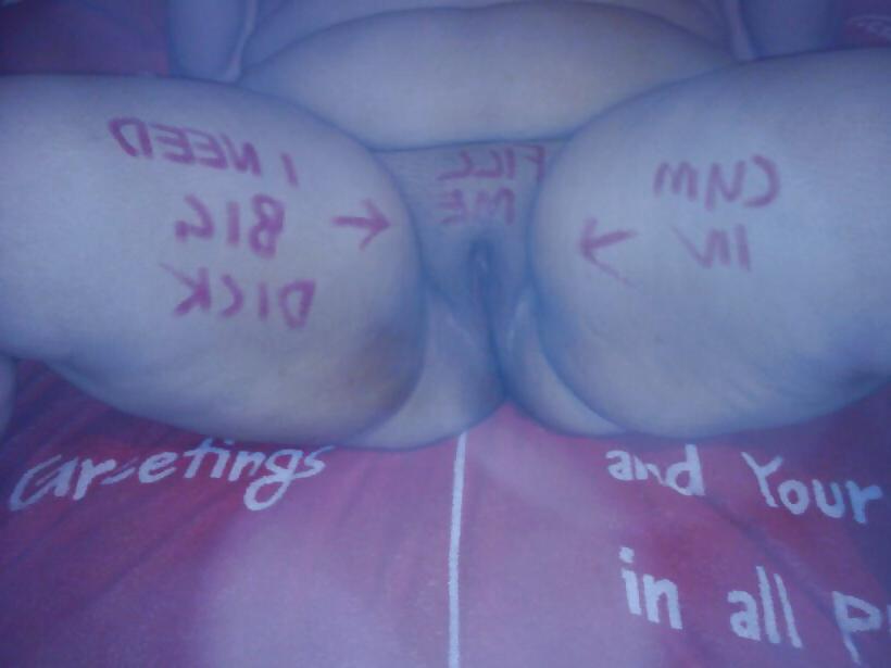 10P Dirty Bitch Bodywritting