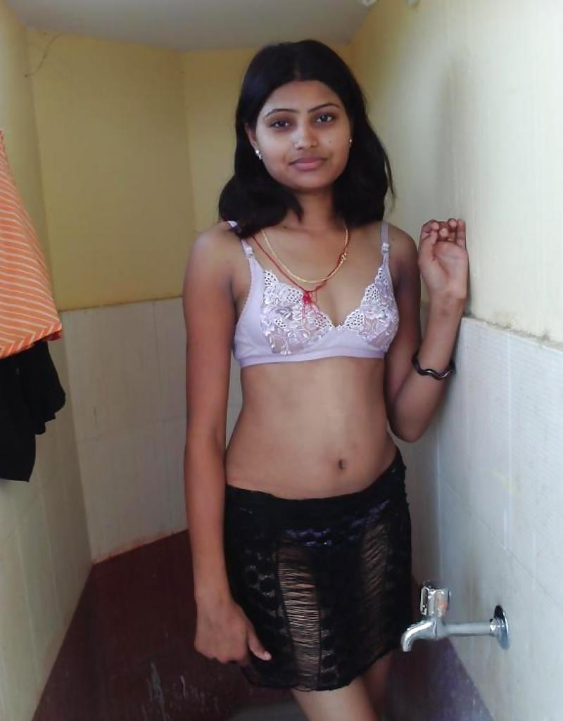 4P Cute indian girl stripping nude