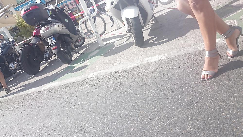 22P Candid heels feet and legs 2