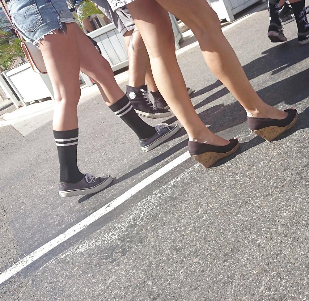 22P Candid heels feet and legs 2
