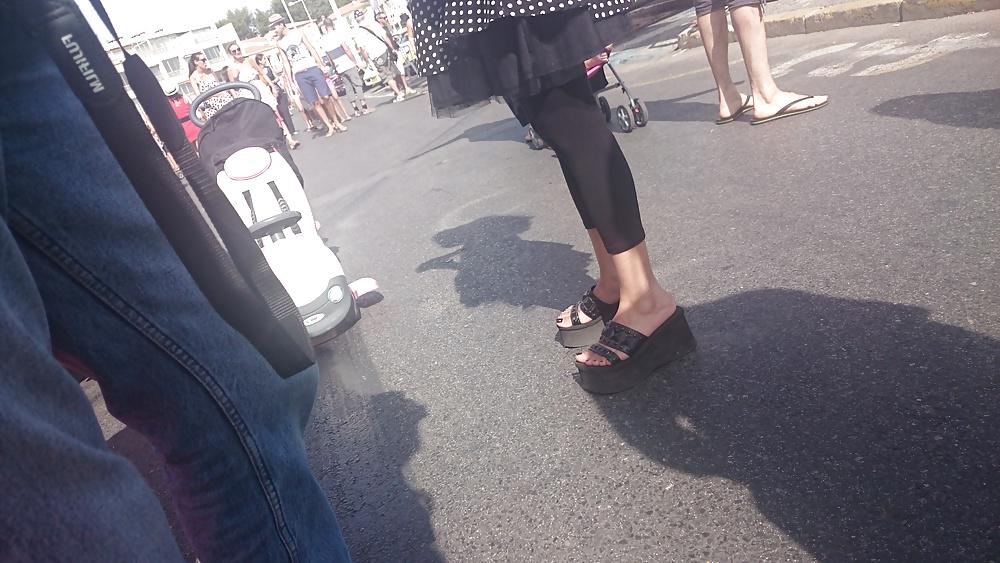 22P Candid heels feet and legs 2