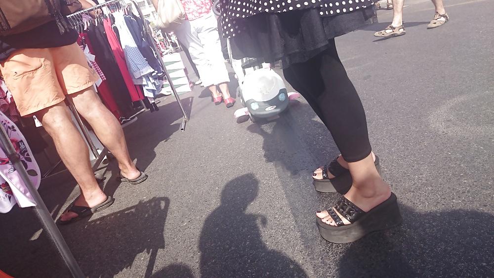 22P Candid heels feet and legs 2