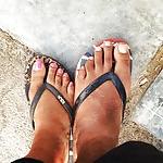 22P Ebony Toes In Flip Flops Fetish