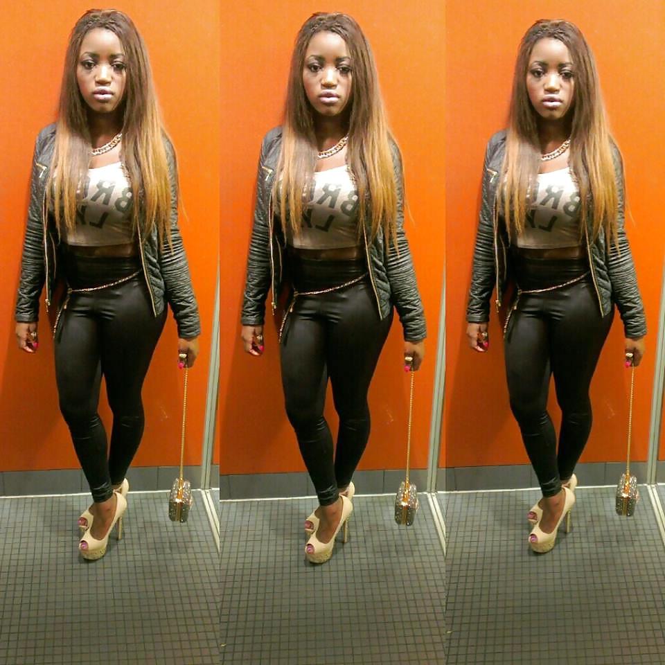 11P Fuckin hot ebony in elegant fashion clothes